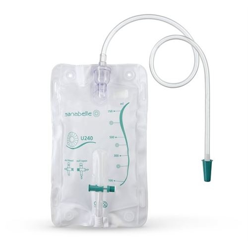 Sanabelle U240 leg bag 750ml 66cm sterile packed individually buy online