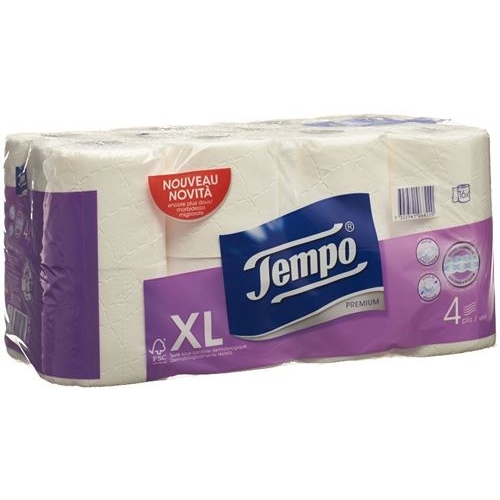 Tempo Prem Toilettenpapier Weiss 4-lagig 110bl 9 Stück buy online