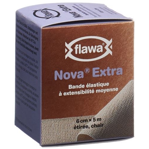 Flawa Nova Extra Elastische Mittelzugbinde 6cmx5m Beige buy online