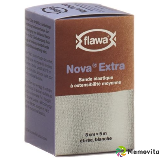 Flawa Nova Extra Elastische Mittelzugbinde 8cmx5m Weiss buy online