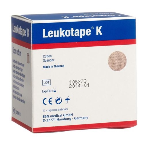 Leukotape K Pflasterbinde 5mx5cm Hautfarbig 5 Stück buy online