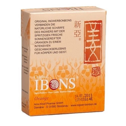 Ibons Ingwer Bonbon Orange Box 60g buy online