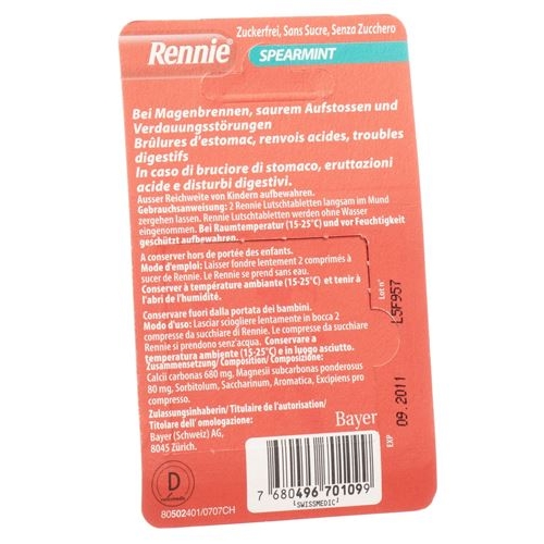 Rennie Spearmint 120 Lutschtabletten buy online