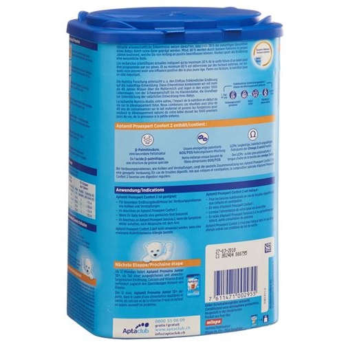 Milupa Aptamil Confort 2 Schoppen 800g buy online