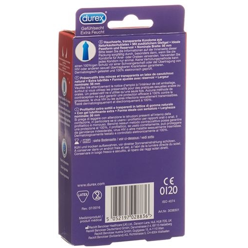 Durex Real Feeling Extra Moist Condoms 10 pieces buy online