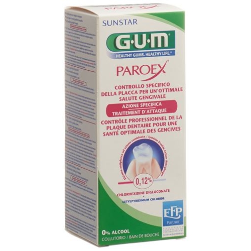 GUM SUNSTAR Paroex mouthwash of 0.12% chlorhexidine 300 ml buy online