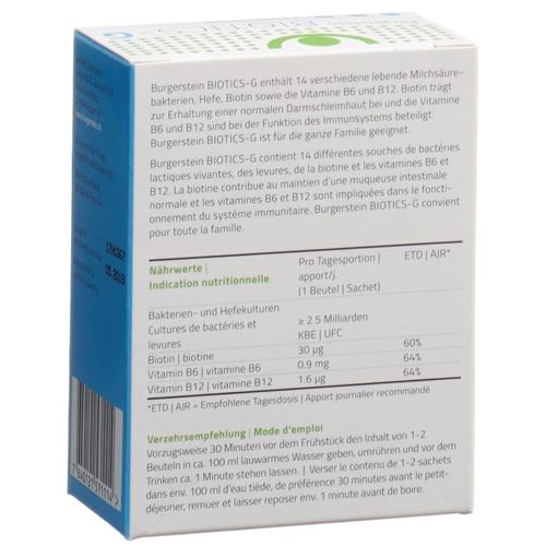 Burgerstein Biotics-G Plv Btl 30 pieces buy online