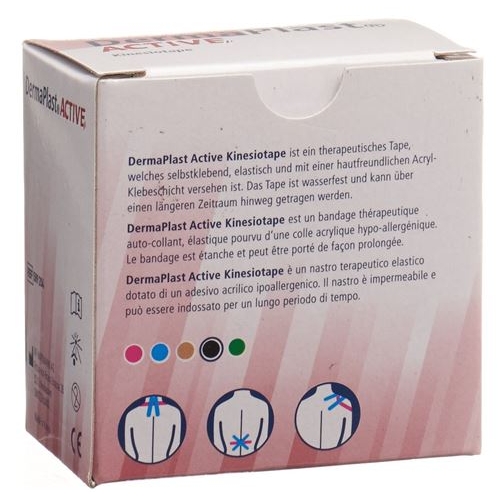 Dermaplast Active Kinesiotape 5cmx5m black buy online