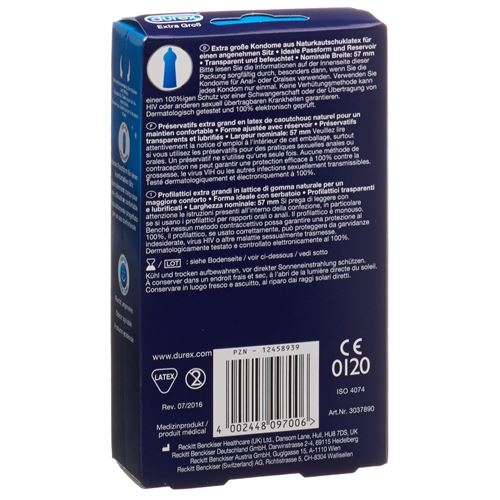 Durex Extra Gross Präservativ 12 Stück buy online