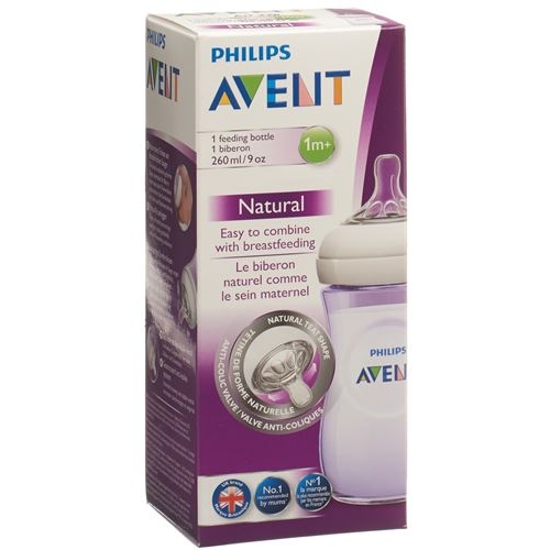 Avent Philips Natural Bottle 260ml Purple buy online