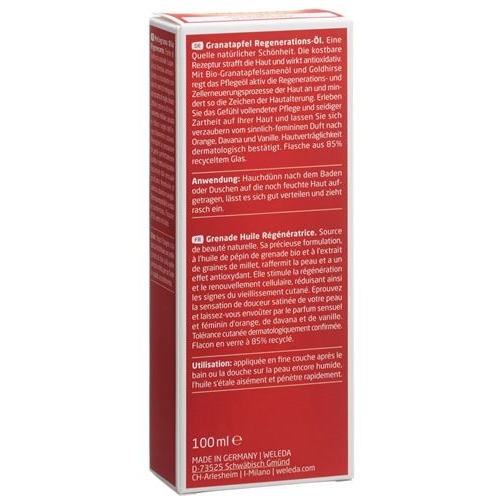 Weleda Granatapfel Regenerations-Öl Glasflasche 100ml buy online