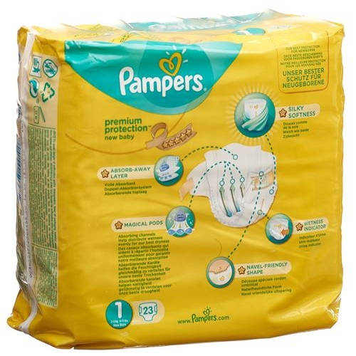 Pampers Prem Prot Grösse 1 2-5kg Nb Tragepack 23 Stück buy online