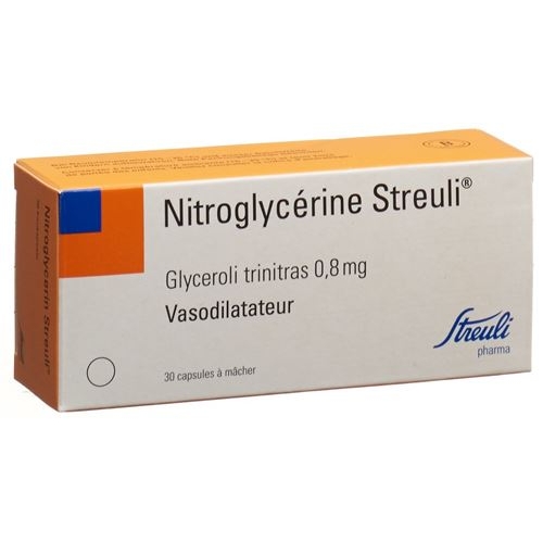 Nitroglycerin Streuli Kaukaps 0.8mg 30 Stück buy online