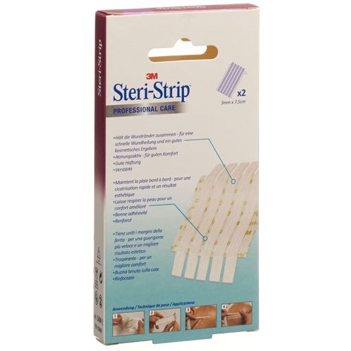 3M Steri Strip 3x75mm Weiss Verstärkt 5x 50 Stück buy online