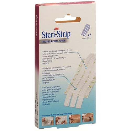 3M Steri Strip 6x75mm Weiss Verstärkt 50x 3 Stück buy online