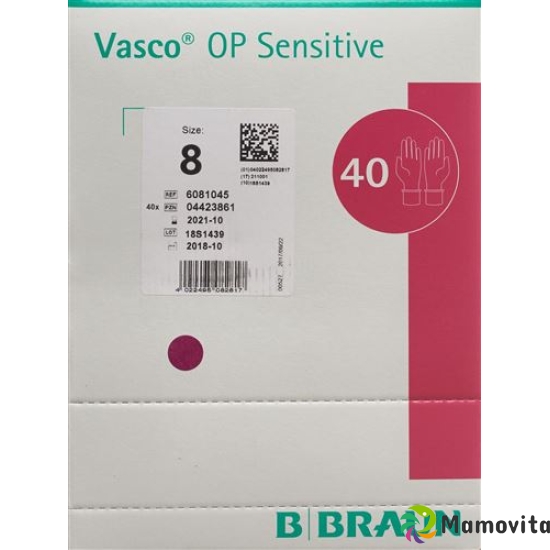 Vasco OP Sensitive Handschuhe Grösse 8.0 40 Paar buy online