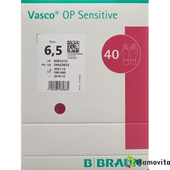 Vasco OP Sensitive Handschuhe Grösse 6.5 40 Paar buy online