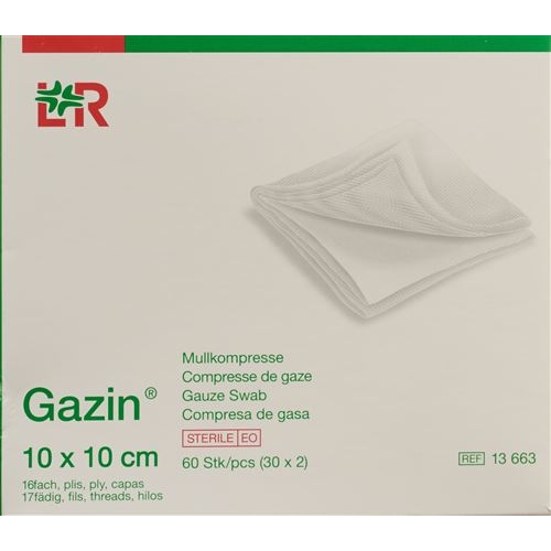 Gazin Faltkompressen 10x10cm 16-fach Steril 20x 5 Stück buy online