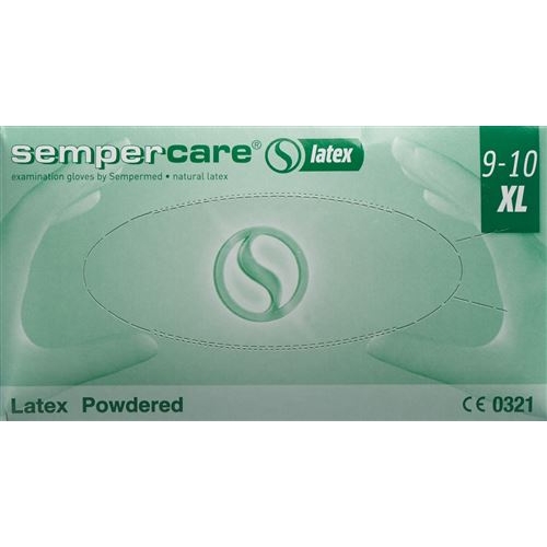 Sempercare Handschuhe XL Latex Gepudert Unsteril 90 Stück buy online