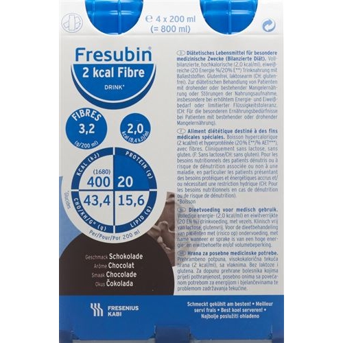 Fresubin 2kcal Fibre Drink Schokolade 4x 200ml buy online