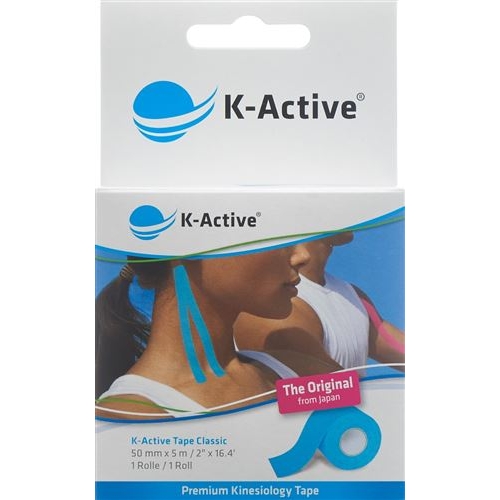 K-active Kinesio Tape 5cmx5m Blau Wasserabweisend 6 Stück buy online