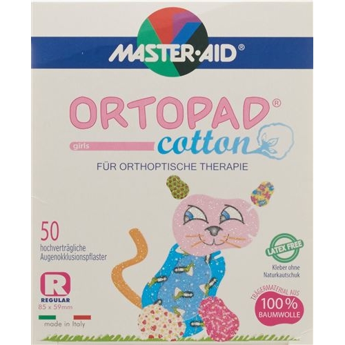 Ortopad Cotton Occlusionspflaster Regular Girl 4 years and 50 pc buy online