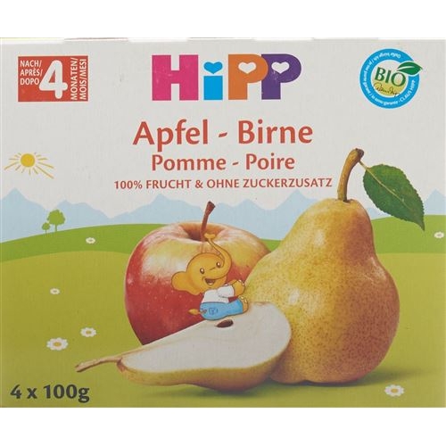 Hipp Frucht Pause Apfel Birne 4x 100g buy online