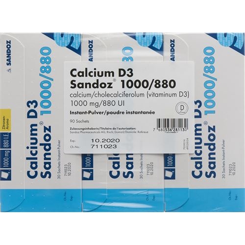 Calcium D3 Sandoz Pulver 1000/880 90 Stück buy online