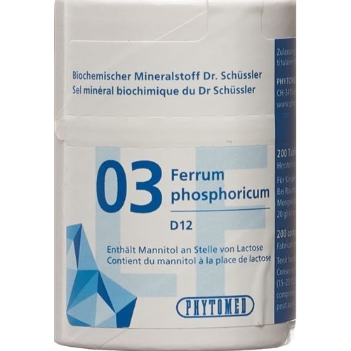 Phytomed Schüssler Nr. 3 Tabletten D 12 Lactosefrei 2000 Stück buy online