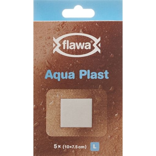 Flawa Aqua Plast Pflasterstrips Wasserfest 7.5x10cm 5 Stück buy online