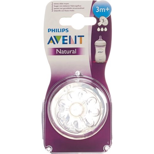 Avent Philips Natural Sauger 3 3m+ 2 Stück buy online