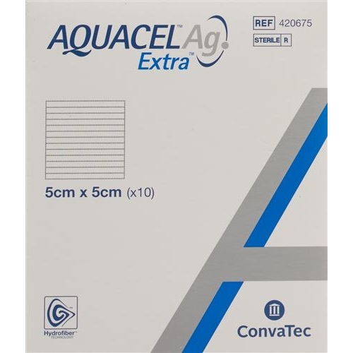 AQUACEL Ag + Extra compress 5x5cm 10 pcs buy online