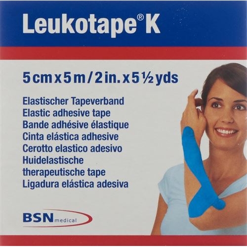 Leukotape K paving binder 5mx5cm light blue 5 pcs buy online