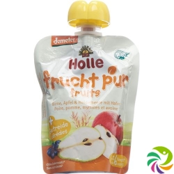 Holle Bluebird - Pouchy pear apple & blueberry oat 100 g