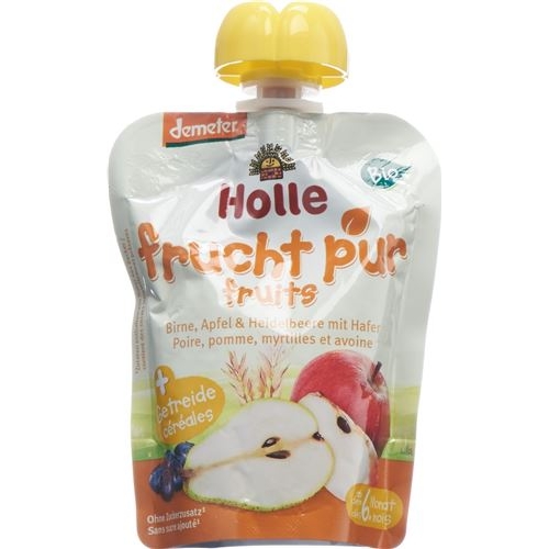 Holle Bluebird - Pouchy pear apple & blueberry oat 100 g buy online