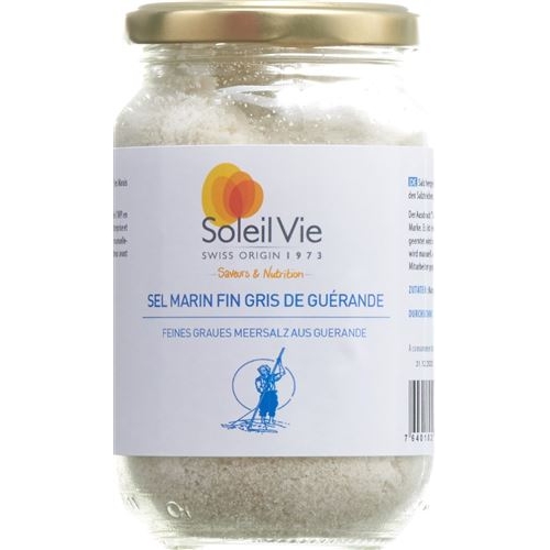 Soleil Vie sea salt gray fine Guérande Glass 300 g buy online