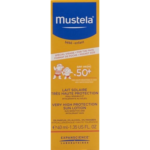 Mustela sun protection sunscreen SPF50 + Face 40ml buy online