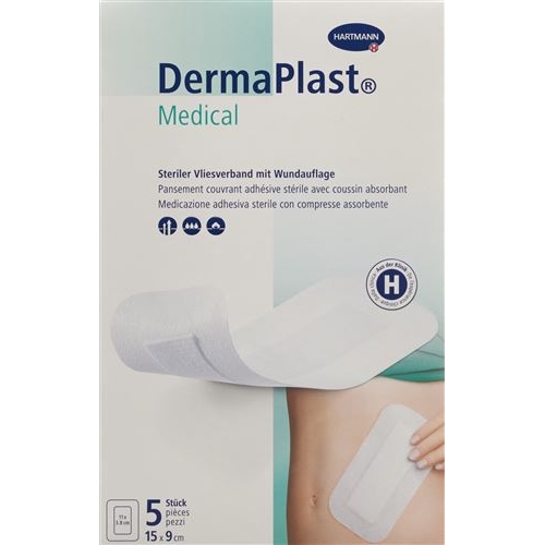 Dermaplast Medical Vliesverband 15x9cm 5 Stück buy online