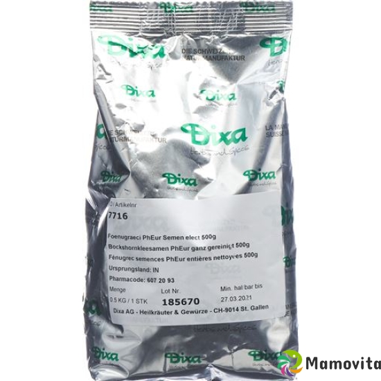 Dixa fenugreek seeds PhEur whole cleaned 500 g buy online