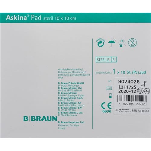 Askina Pad Vliesstoffkompresse 10cmx10cm 10 Stück buy online