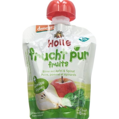 Holle Power Parrot - Pouchy apple pear & spinach 100g buy online