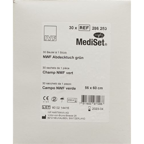 Mediset IVF Nwf Abdecktuch Grün 56x60cm 30 Stück buy online