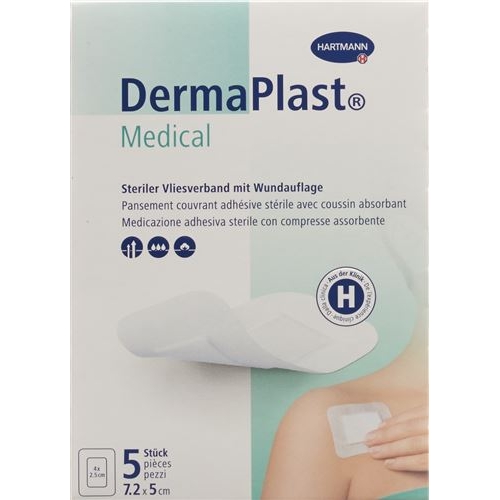 Dermaplast Medical Vliesverband 7.2x5cm 5 Stück buy online