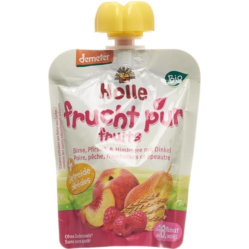 Holle Pear Pony - Pouchy pear peach & raspberry with Spelled 100 g buy online