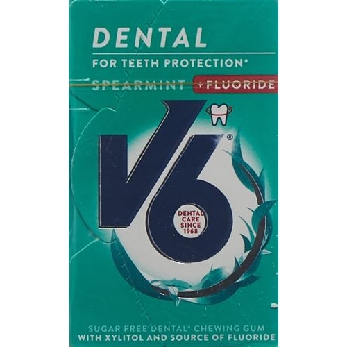 V6 Dental Care Gum Spearmint + fluorides Box buy online