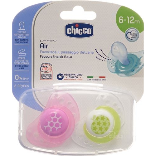 Chicco Physiological Soother silicone medium PINK 6-16m CASE IT / EN / FR buy online