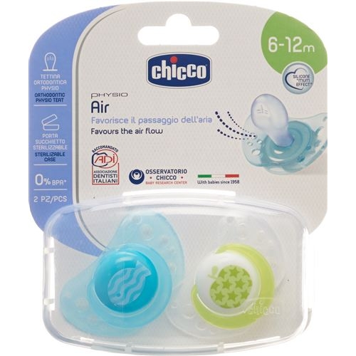 Chicco Physiological Soother silicone medium BLUE 6-16m CASE IT / EN / FR buy online