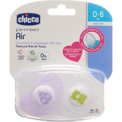 Chicco Physiological Silicone Soother mini PINK 0-6m CASE IT / EN / FR buy online