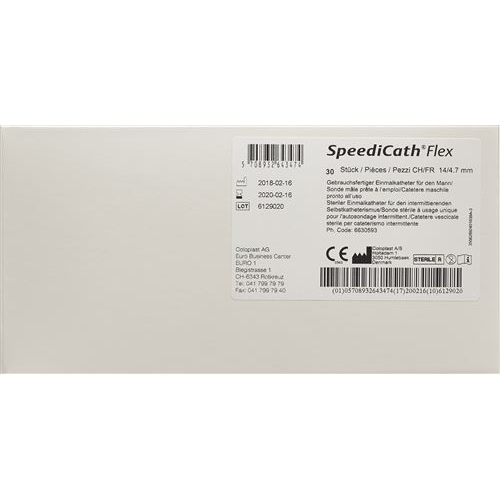 SpeediCath Flex coated disposable catheter CH14 33cm male 30 pc buy online