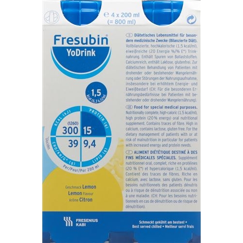 Fresubin Yodrink Lemon 4x 200ml buy online